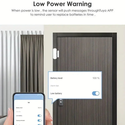 Tuya Zigbee Door Sensor for Smart Home Wireless Window Detector Remote Control Smart Life APP Alexa Home Security Alarm System