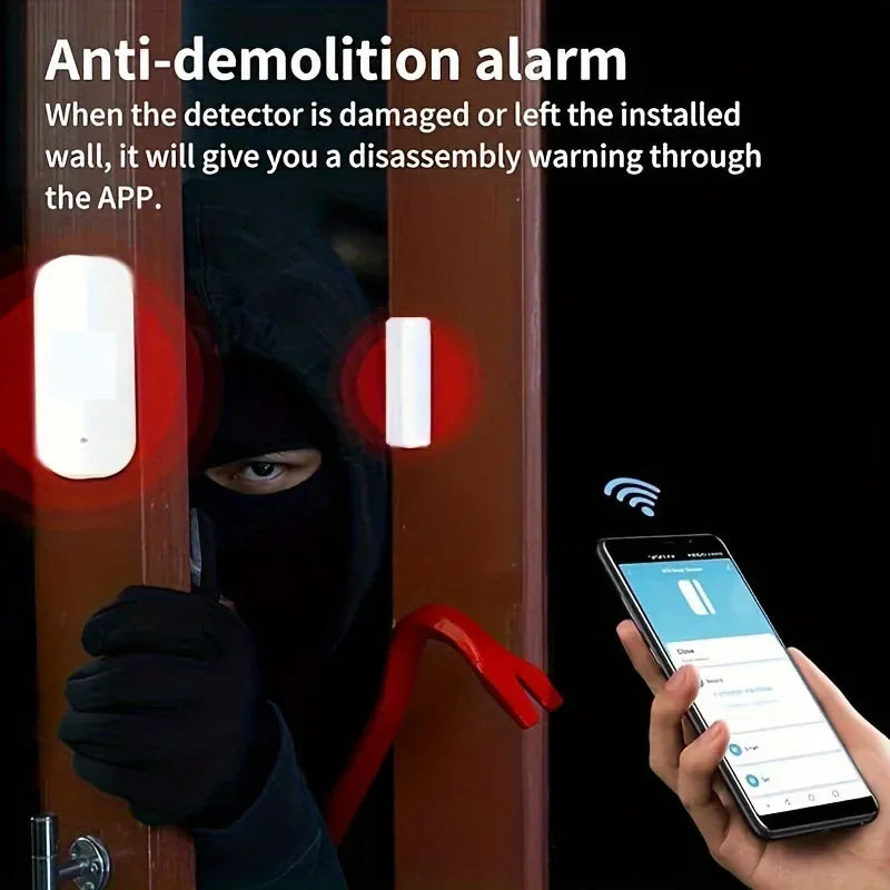 Tuya Zigbee Door Sensor for Smart Home Wireless Window Detector Remote Control Smart Life APP Alexa Home Security Alarm System