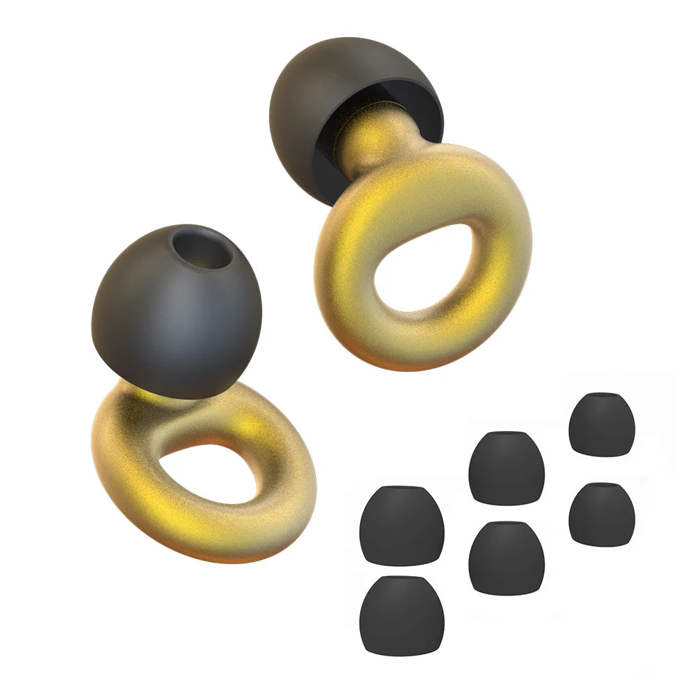 HUAK Concert Ear Plugs, High Fidelity Noise Cancelling Silicone Ear Plugs, Reusable Ear Plugs for Musicians, , Focus and Sleep