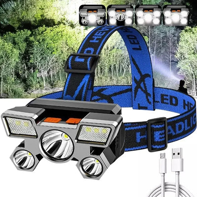 Powerful Rechargeable Head Flashlight for Fishing Led Headlamp
