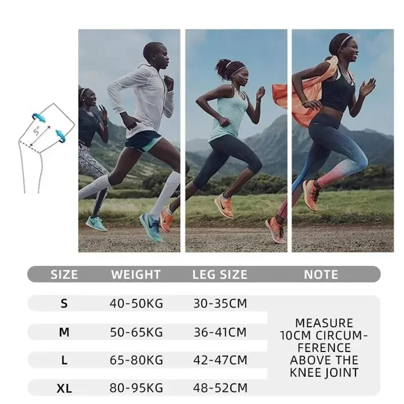 Knee Compressions Sleeve with Adjustable Straps for Running