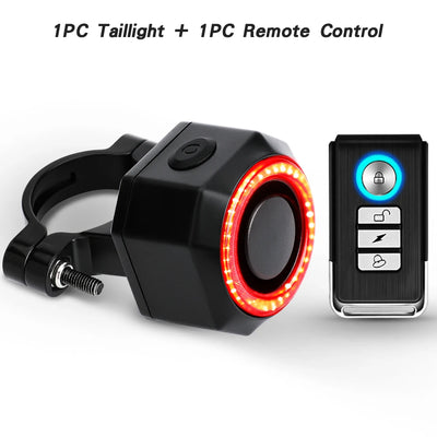 Awapow Bicycle Alarm Taillight Burglar Bike Light