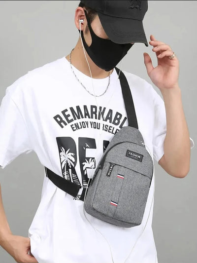 Chest Bag Men's One Shoulder Crossbody Bag Large Capacity Outdoor Sports And Leisure Fashion Small Shoulder Bag Large Capacit