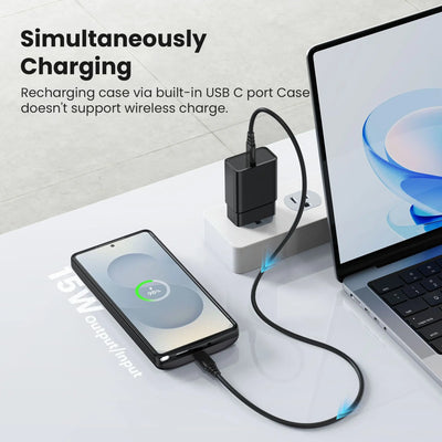 10000mAh Wireless Charging Battery Charger Case for Samsung