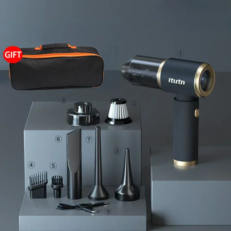 ITUTN Wireless Car Vacuum Cleaner Portable Powerful Cleaning Machine Car Accessories Vacuum Pump Home Appliance Air Blower