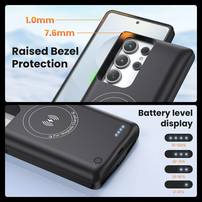 10000mAh Wireless Charging Battery Charger Case for Samsung
