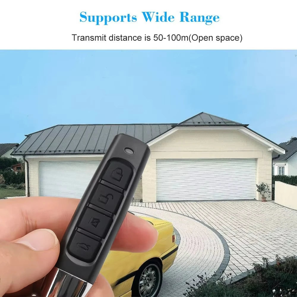 433MHZ Remote Control Auto 4 Channe ABCD Code Garage Gate Door Opener Keychain Duplicator Clone Cloning Code Car Key