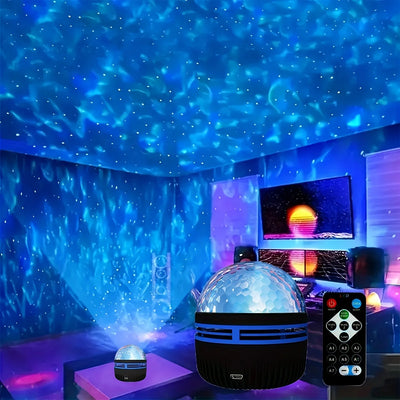 LED Starry Galaxy Ocean Wave Projector