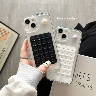Phone Silicone Suction Cup Holder Multifunctional Suction Cup Wall Stand Square Anti-Slip Single-Sided Case Mount Back Sticker
