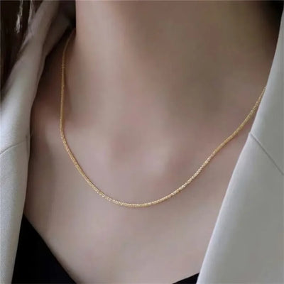 New Popular Silver Colour Sparkling Clavicle Chain Choker Necklace For Women Fine Jewelry Wedding Party Gift