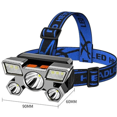 Powerful Rechargeable Head Flashlight for Fishing Led Headlamp
