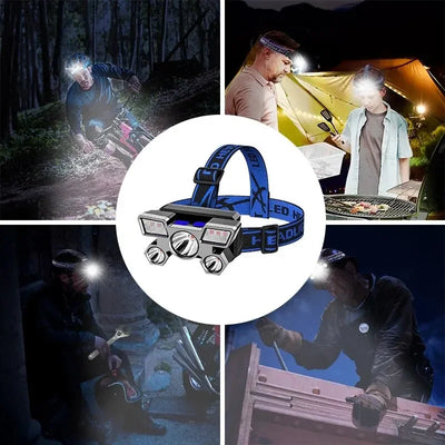 Powerful Rechargeable Head Flashlight for Fishing Led Headlamp
