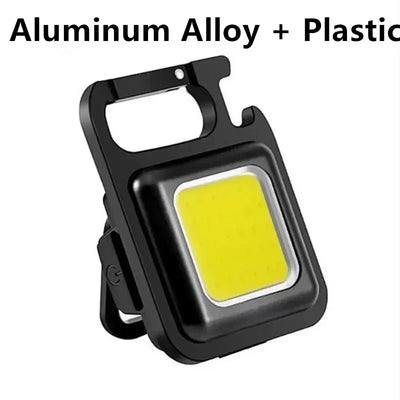1pc COB Keychain Work Light, Flashlight With 4 Lighting Modes, Keychain Light Emergency Light Mini Flashlight With Magnetic Base