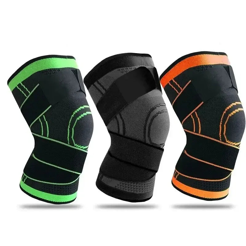 Knee Compressions Sleeve with Adjustable Straps for Running