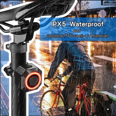 Awapow Bicycle Alarm Taillight Burglar Bike Light