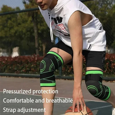 Knee Compressions Sleeve with Adjustable Straps for Running