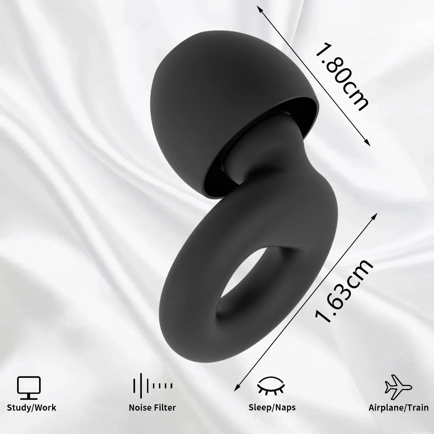 HUAK Concert Ear Plugs, High Fidelity Noise Cancelling Silicone Ear Plugs, Reusable Ear Plugs for Musicians, , Focus and Sleep