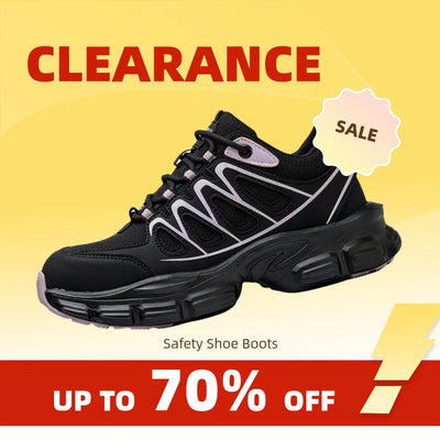 Clearance_Fashion Safety Shoes Women Work Sneakers structured Shoes pneumatic-Proof Protective Shoes Work Boots Steel Toe Shoes_