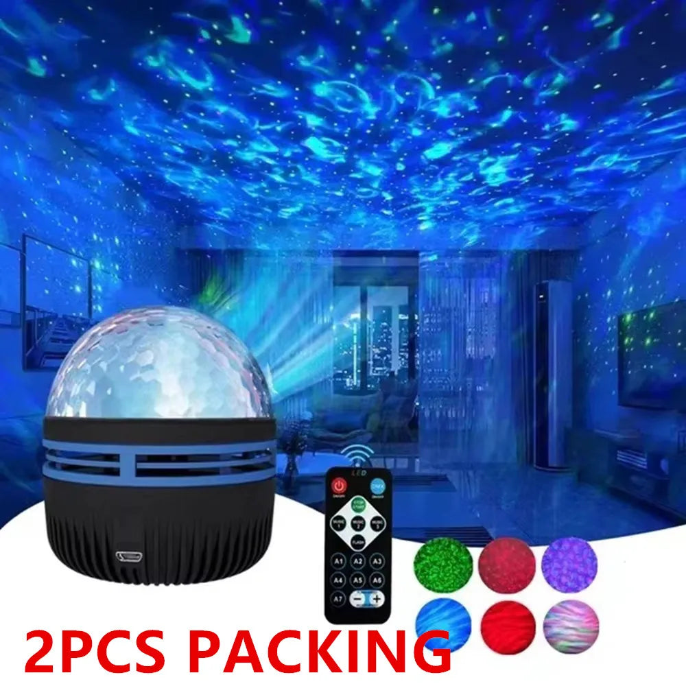 LED Starry Galaxy Ocean Wave Projector
