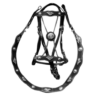 EquiElite™ PU Leather Horse Halter & Lead Rope Set – Premium Comfort, Total Control
