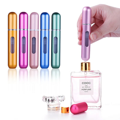 5ml Bottom Charge Perfume Refillable Bottle Liquid Container For Cosmetics Spray Bottling Dispenser Press Head Portable Travel
