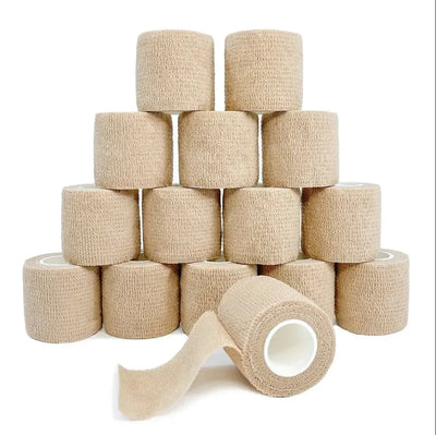 1roll 2.5/5/7.5/10cm*4.8m Non Woven Elastic Self Adhesive Bandage Cohesive Bandage for Sports Fixing Finger Wrist Leg