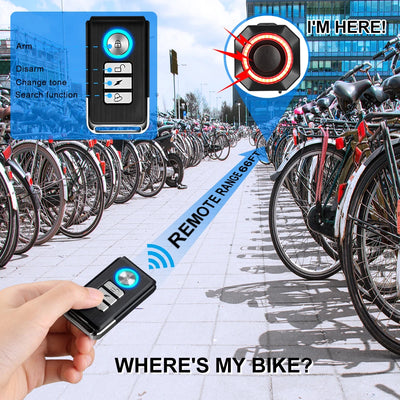 Awapow Bicycle Alarm Taillight Burglar Bike Light