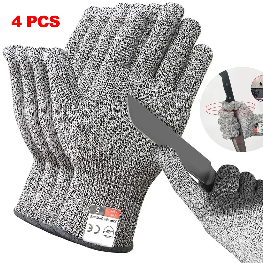 HPPE Level 5 Cut-Resistant Gloves – High-Strength Safety Protection for Industrial, Kitchen, Gardening, Glass Handling and more