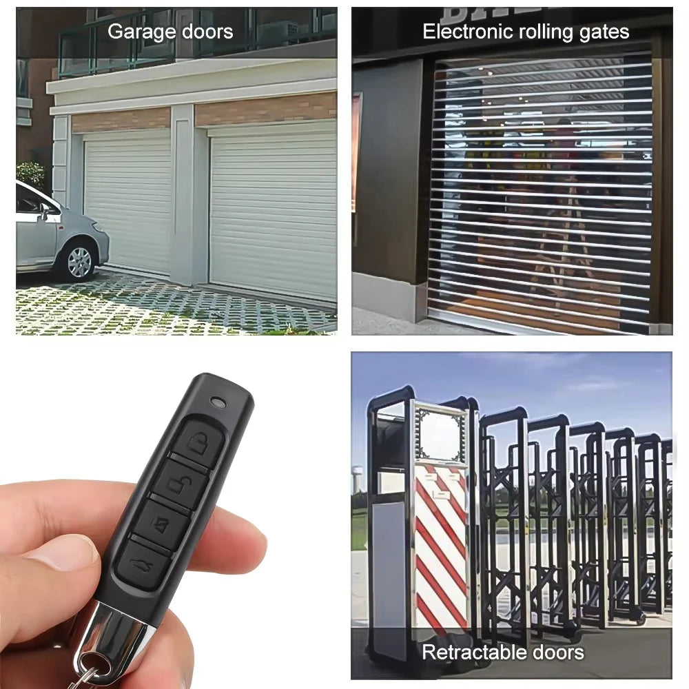 433MHZ Remote Control Auto 4 Channe ABCD Code Garage Gate Door Opener Keychain Duplicator Clone Cloning Code Car Key