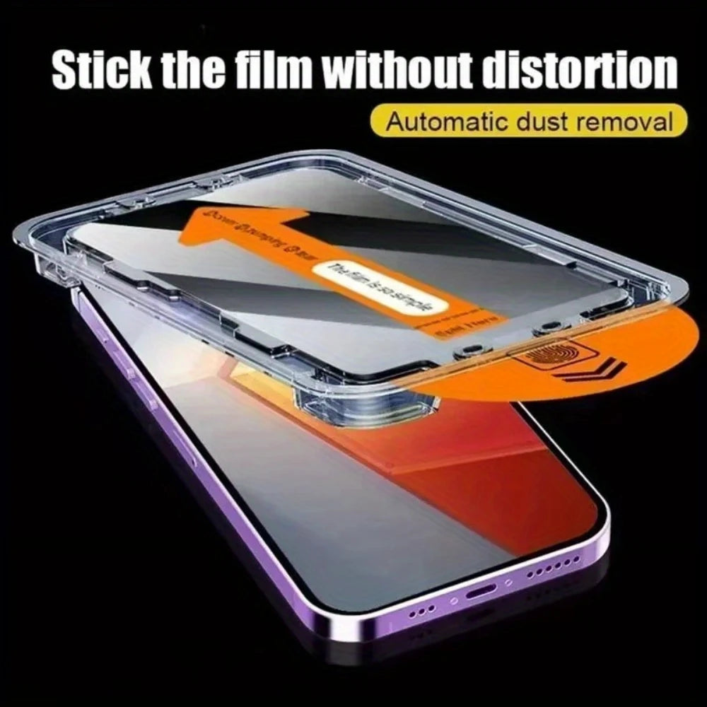 NNBILI Oleophobic Coating Dust Free Easy Installation Screen Protector For iPhone 14 11 13 12 15 16 Pro Max Mini XS X XR Glass