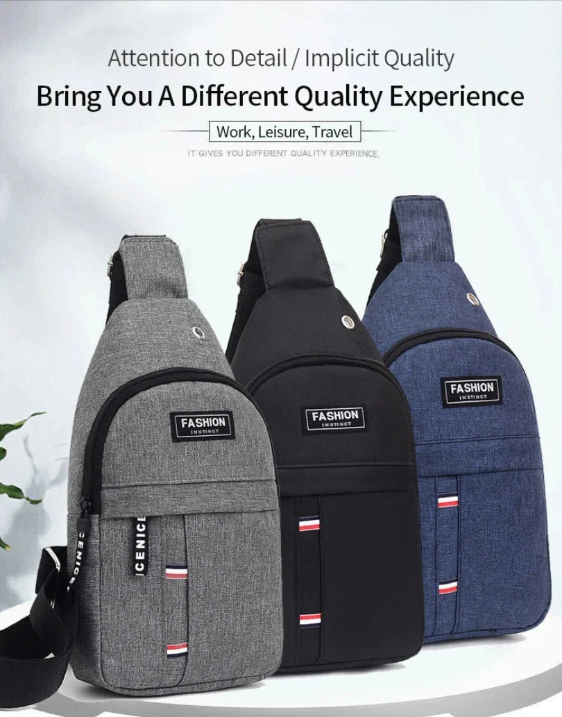Chest Bag Men's One Shoulder Crossbody Bag Large Capacity Outdoor Sports And Leisure Fashion Small Shoulder Bag Large Capacit