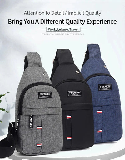 Chest Bag Men's One Shoulder Crossbody Bag Large Capacity Outdoor Sports And Leisure Fashion Small Shoulder Bag Large Capacit