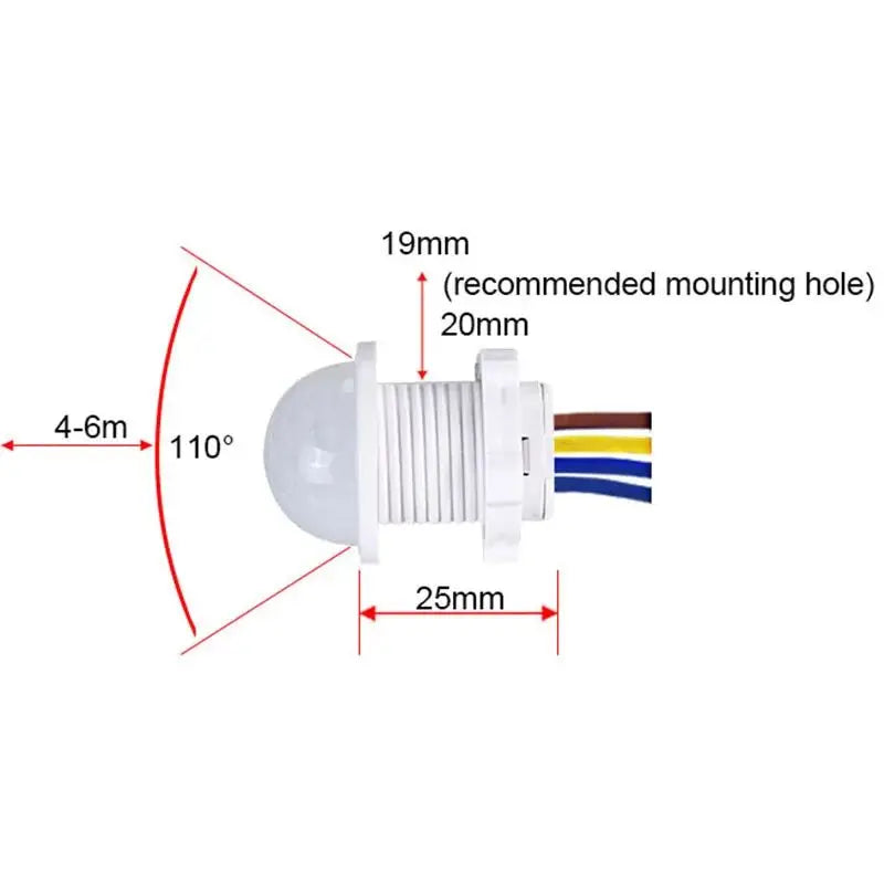 Light Switch PIR Sensor Detector Smart Switch LED 110V 220V PIR Infrared Motion Sensor Switch Auto On Off With adjustment