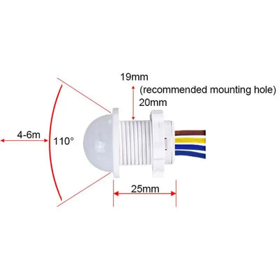 Light Switch PIR Sensor Detector Smart Switch LED 110V 220V PIR Infrared Motion Sensor Switch Auto On Off With adjustment