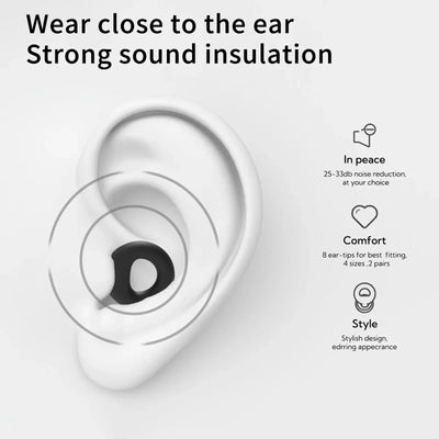 HUAK Concert Ear Plugs, High Fidelity Noise Cancelling Silicone Ear Plugs, Reusable Ear Plugs for Musicians, , Focus and Sleep