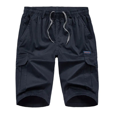 Plus Size Multi-pocket Elastic Casual Shorts